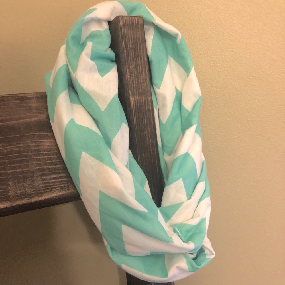 Mint chevron scarf